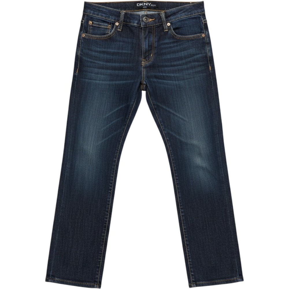 DKNY Mott‎ Straight Leg Jeans Dark Wash Blue Denim Womens Size 16 Regular